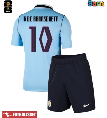 Uruguay Giorgian de Arrascaeta #10 Hemmatröja Barn VM 2026 Kortärmad (+ Korta byxor)